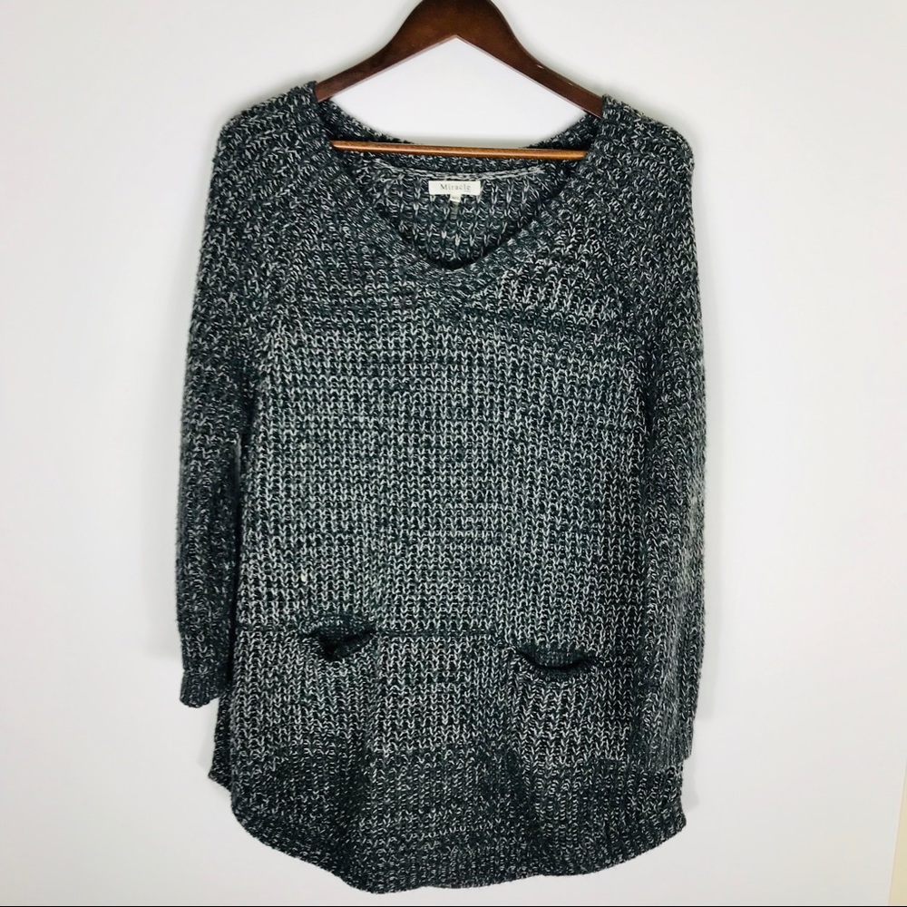 Miracle Tunic Cotton Wool Sweater Pockets M/L